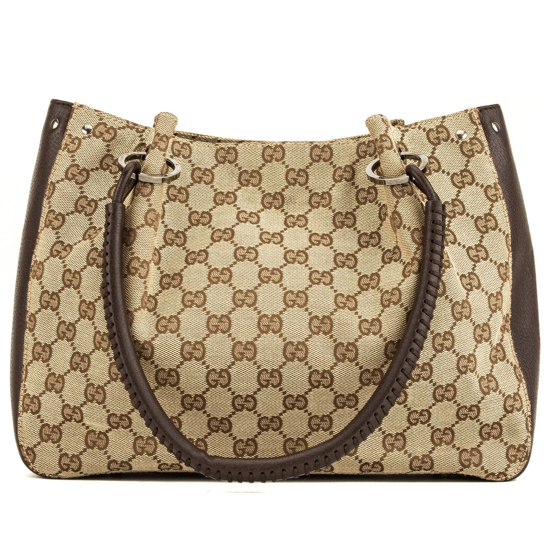 G*G Brown Monogram Tote  (4057019)