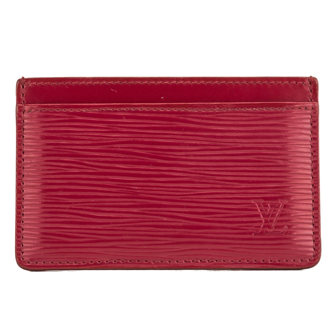 L*V Fuchsia Epi Porte Cartes Simple Card Holder (4070016)