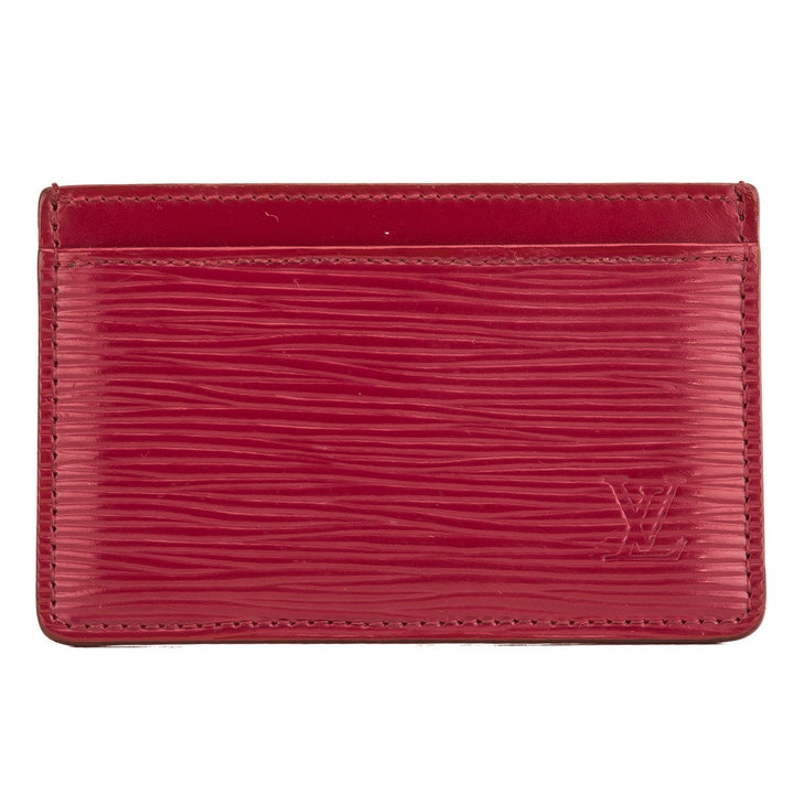 L*V Fuchsia Epi Porte Cartes Simple Card Holder (4070016)