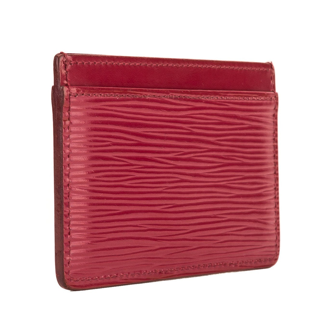L*V Fuchsia Epi Porte Cartes Simple Card Holder (4070016)