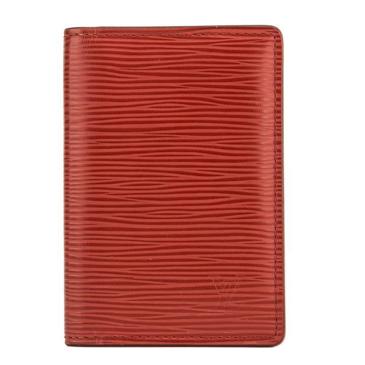 L*V Red Epi Organizer de Poche Card Case (4072013)