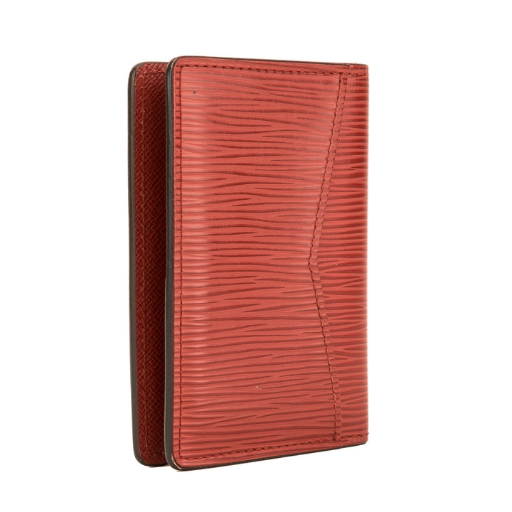 L*V Red Epi Organizer de Poche Card Case (4072013)