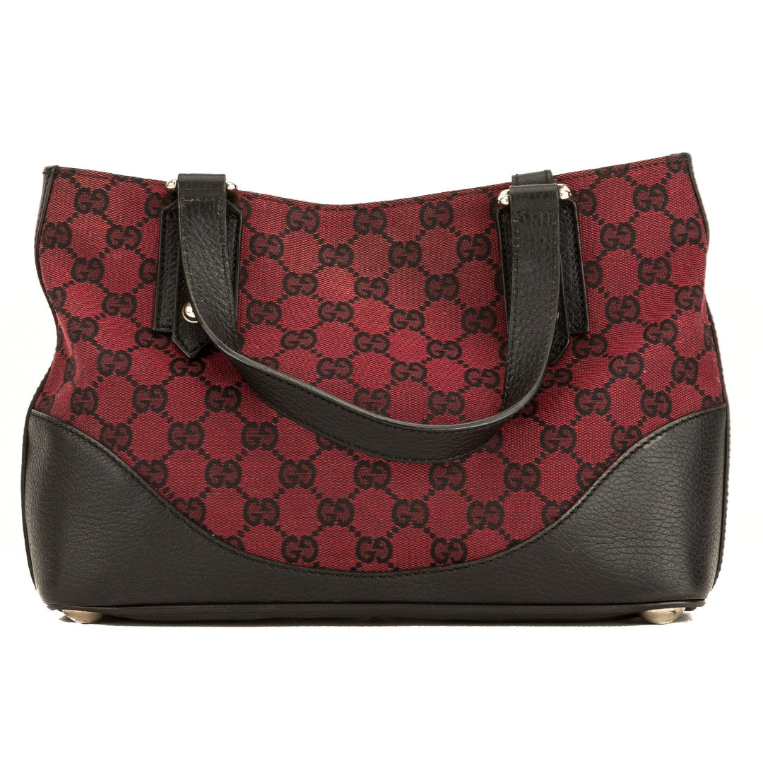 G*G Burgundy Monogram Tote (4079008)