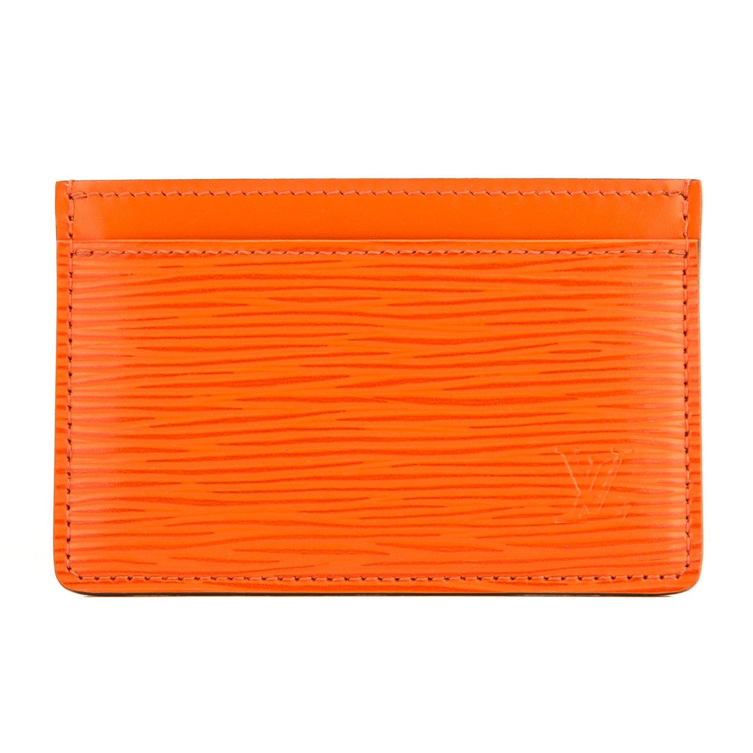 L*V Orange Epi Simple Card Holder (4087001)