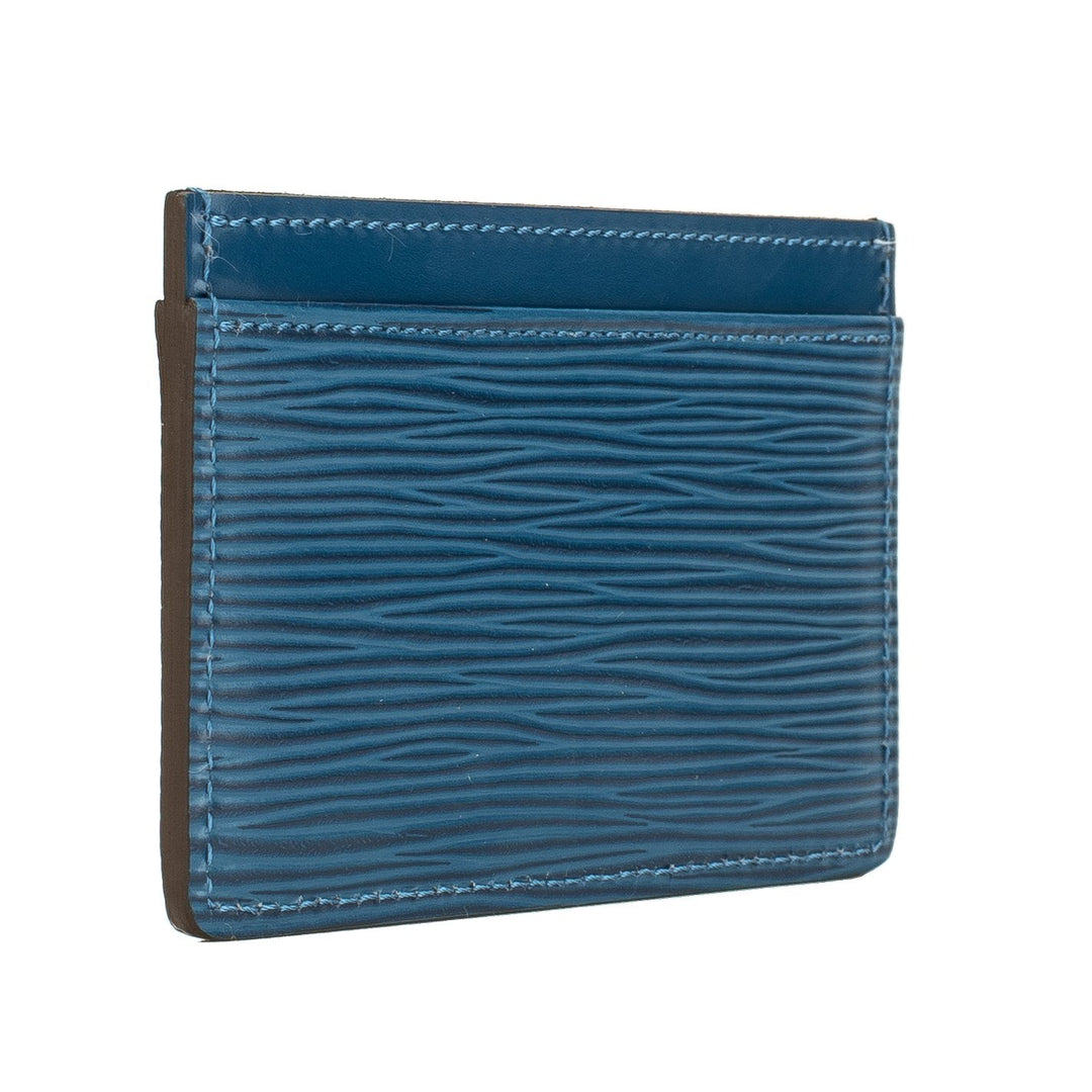 L*V Toledo Blue Epi Simple Card Holder (4087002)