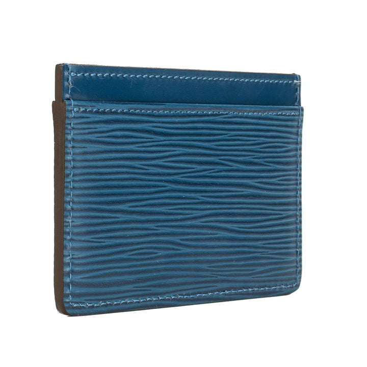 L*V Toledo Blue Epi Simple Card Holder (4087002)