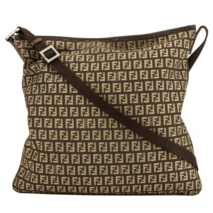 Fendi Brown Leather Zucchino Shoulder Bag (4089006)
