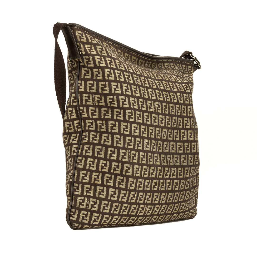 Fendi Brown Leather Zucchino Shoulder Bag (4089006)