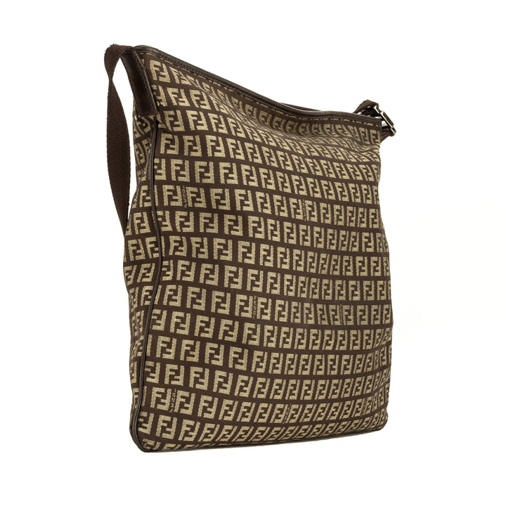 Fendi Brown Leather Zucchino Shoulder Bag (4089006)