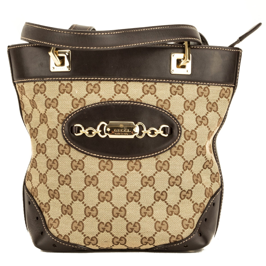 G*G Metallic Brown GG Monogram Small Tote (4092016)