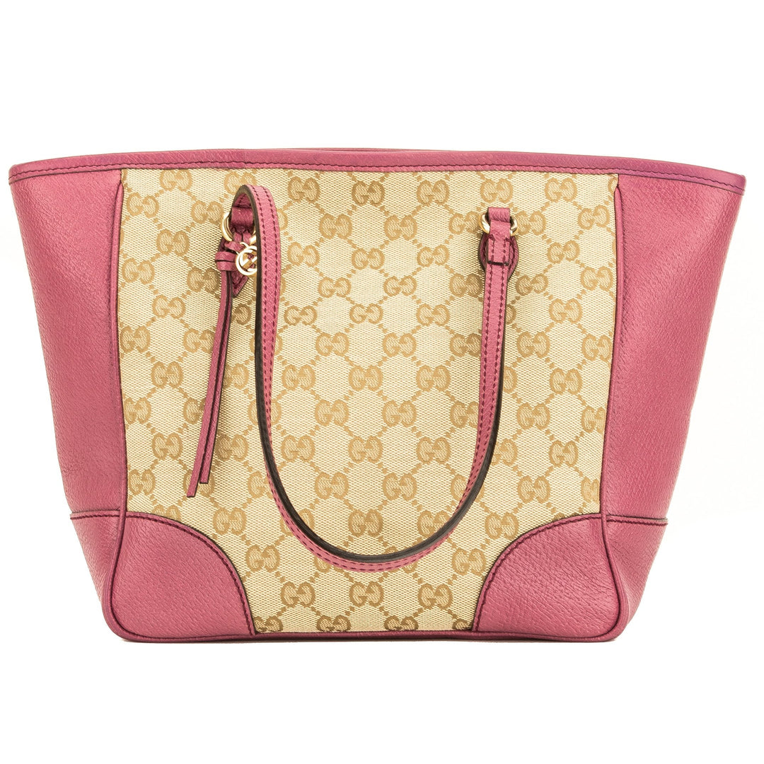 G*G Pink Leather GG Monogram Bree Tote (4102002)