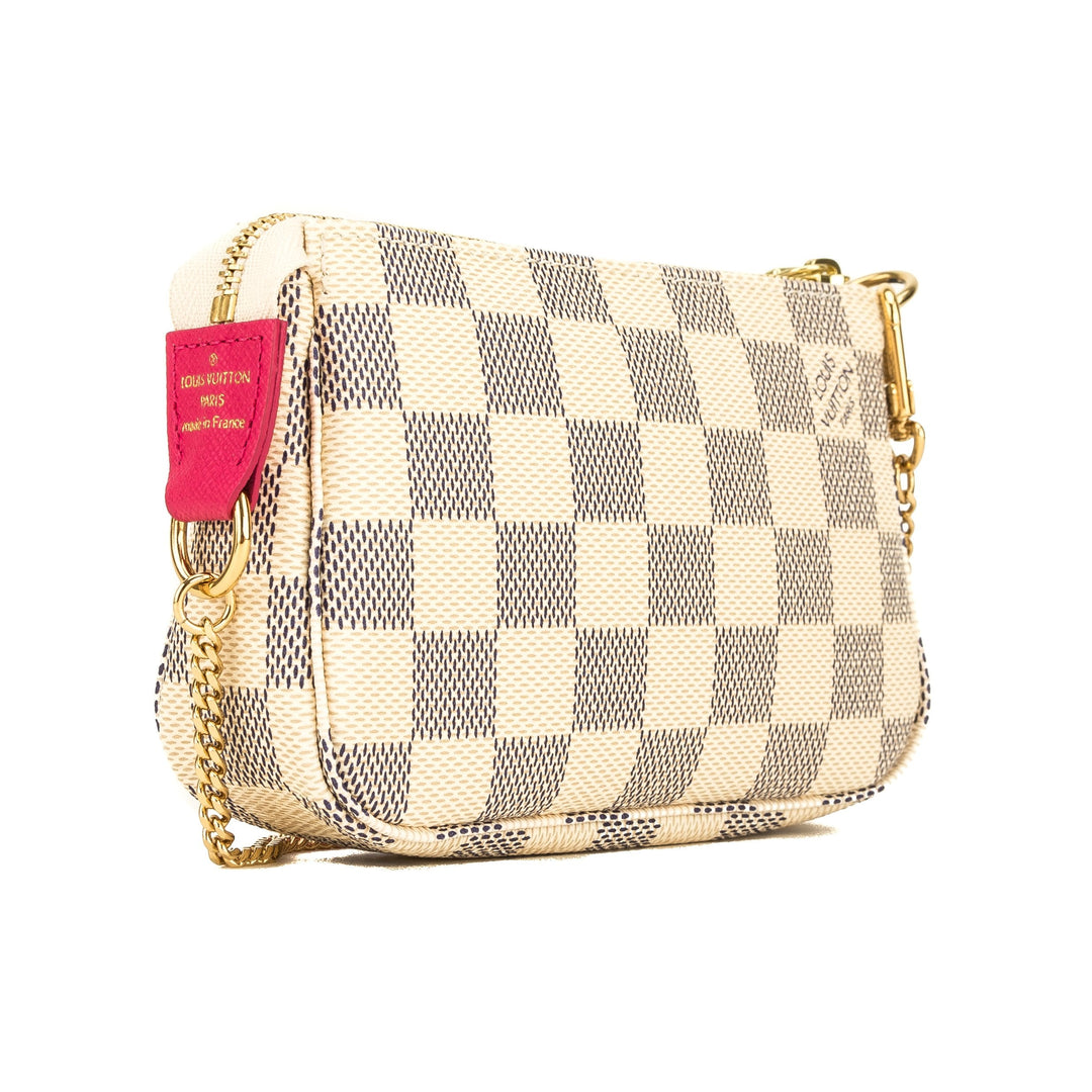 L*V Les Illustre Collection Damier Azur Mini Pochette Accessoires (4112002)