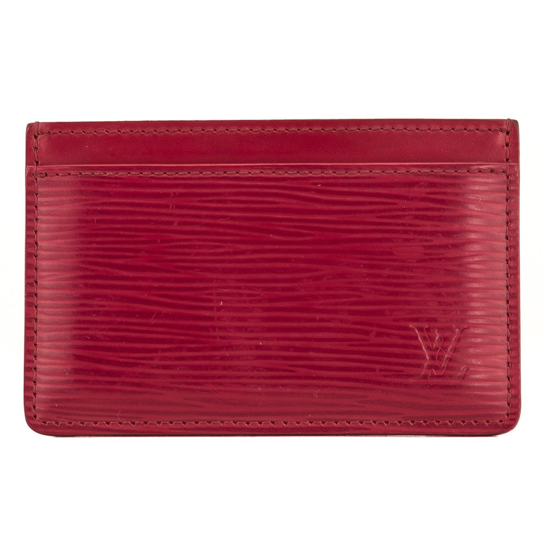 L*V Fuchsia Epi Porte Cartes Simple Card Holder (4115009)
