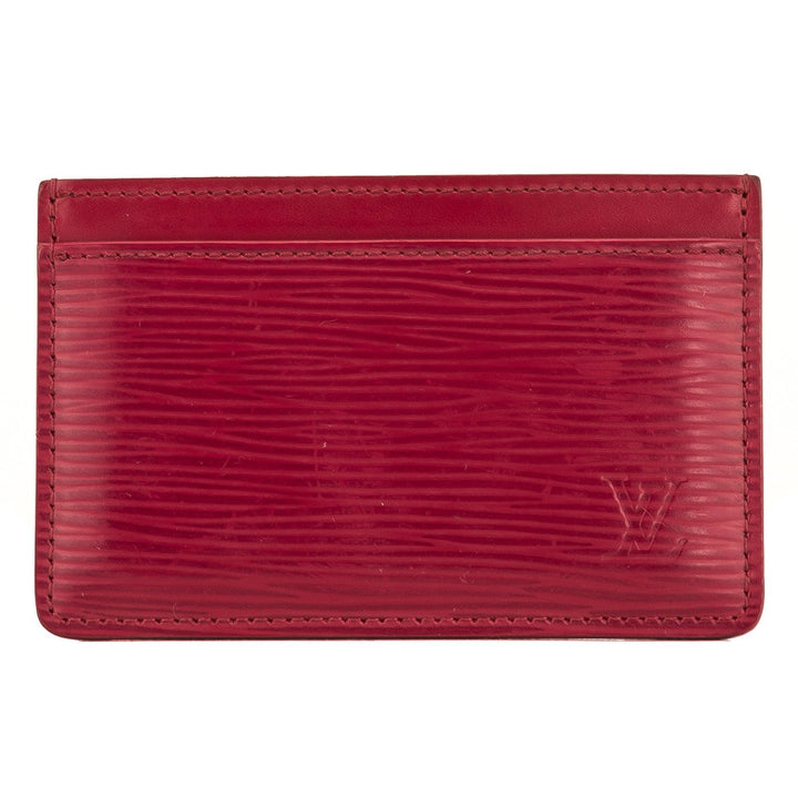 L*V Fuchsia Epi Porte Cartes Simple Card Holder (4115009)
