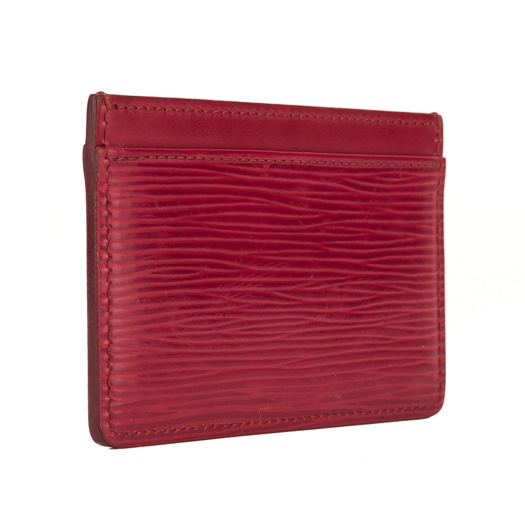 L*V Fuchsia Epi Porte Cartes Simple Card Holder (4115009)