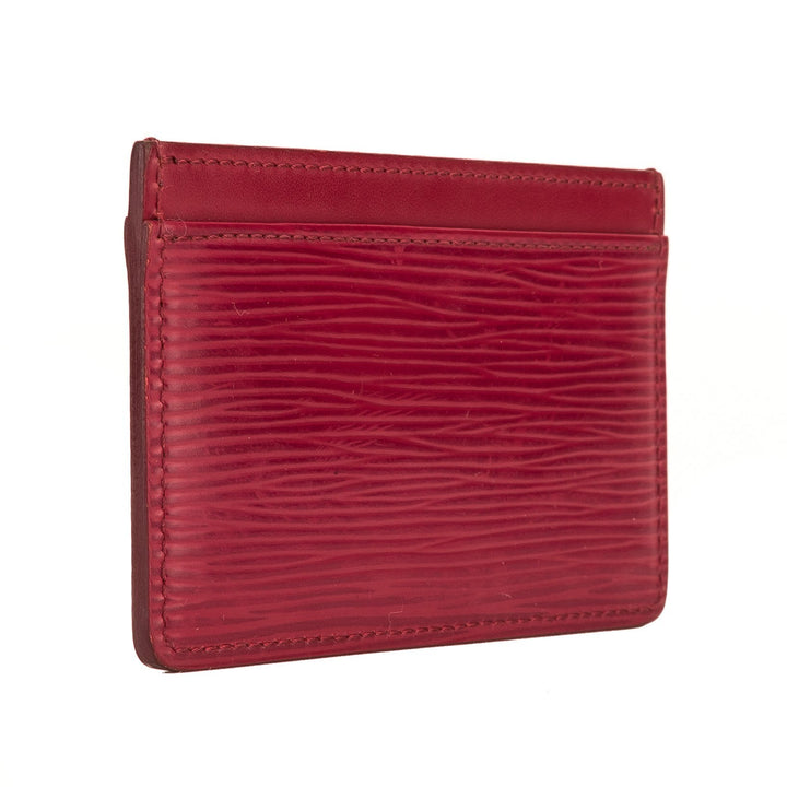 L*V Fuchsia Epi Porte Cartes Simple Card Holder (4115009)