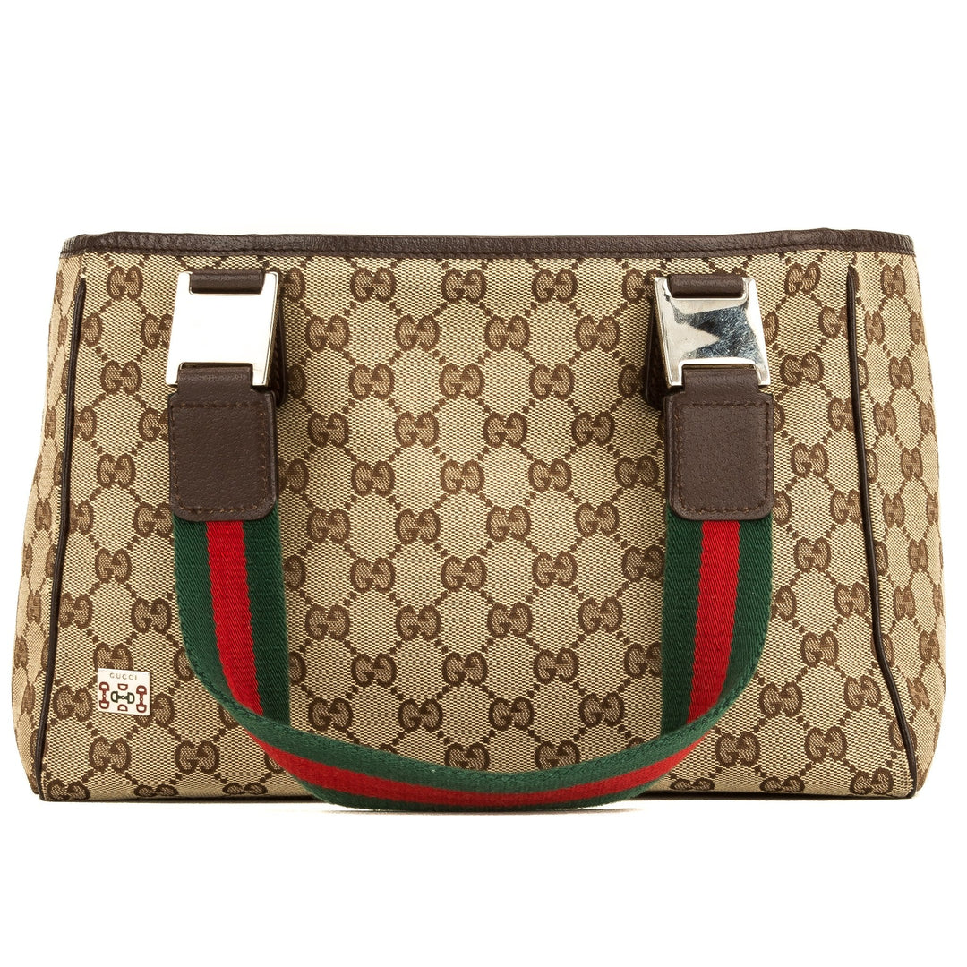 G*G Brown GG Monogram Web Tote (4144007)