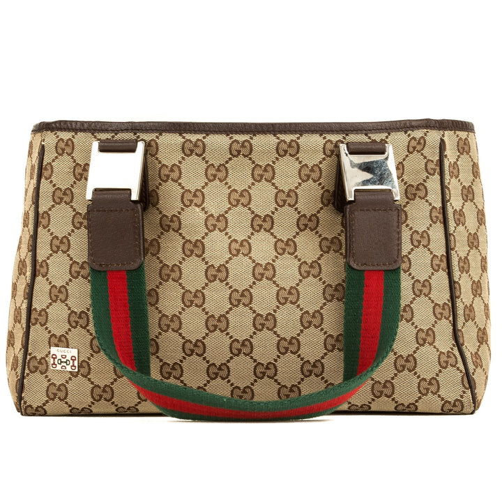 G*G Brown GG Monogram Web Tote (4144007)