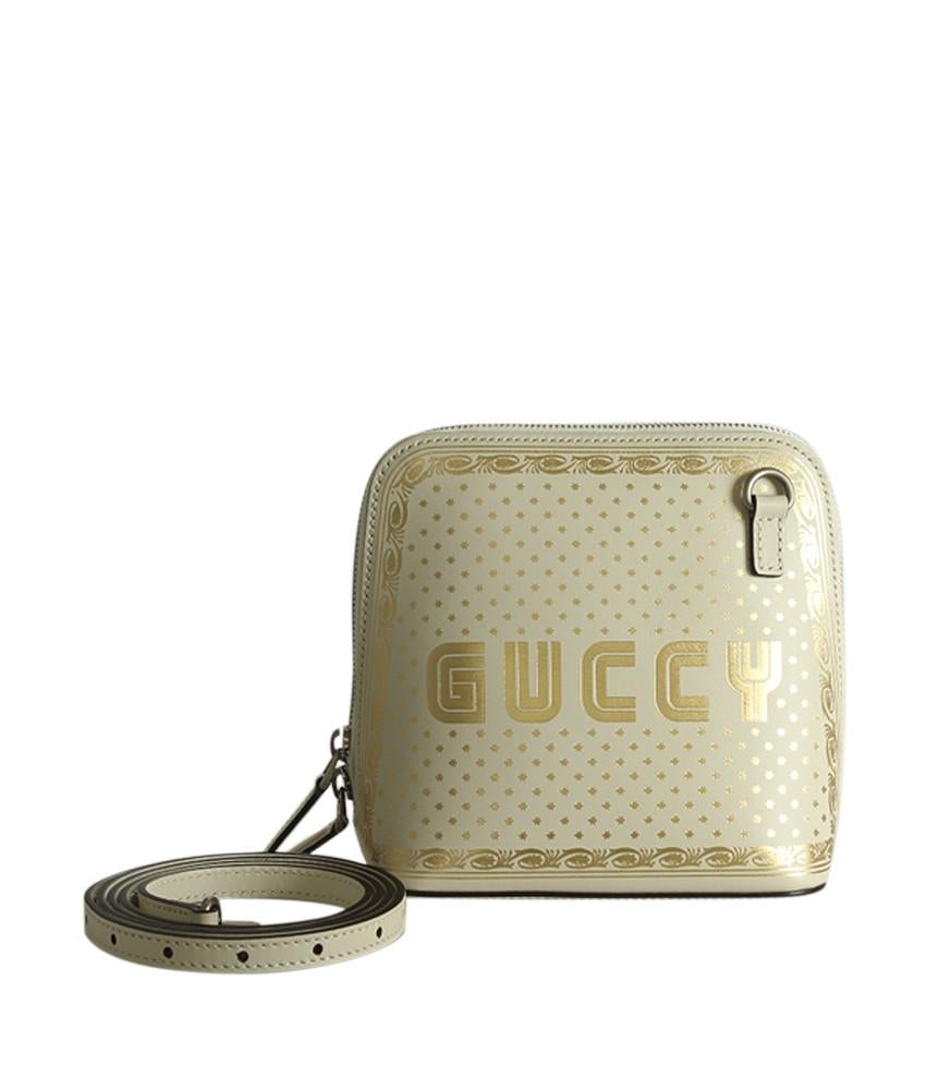 G*G 511189 Sega Logo Moon & Star Cream Leather Crossbody Bag