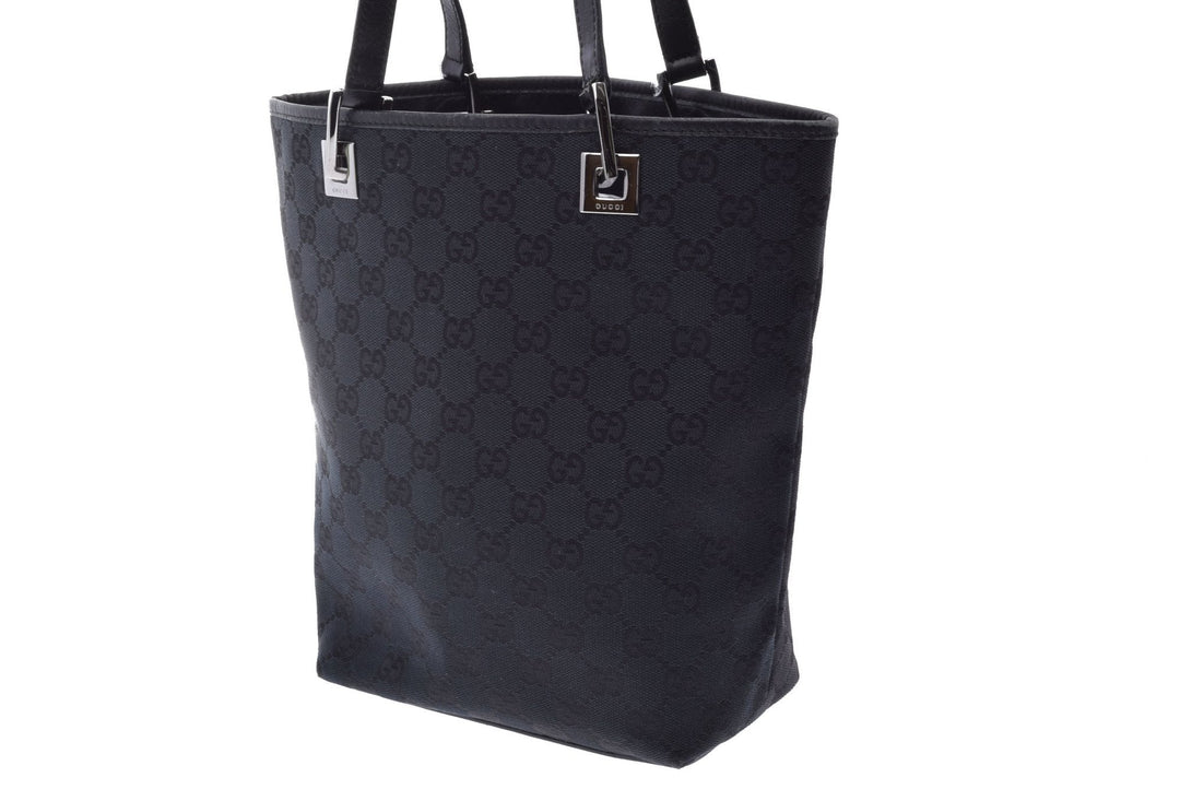 G*G Black Canvas GG Monogram Tote Bag (SHA23351)