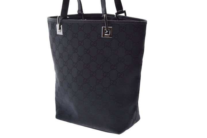 G*G Black Canvas GG Monogram Tote Bag (SHA23351)