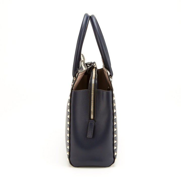 Valentino 'Rockstud' Blue Leather Tote (Never Carried)