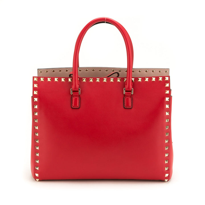 Valentino Rockstud Red Leather Tote  (Never Carried)