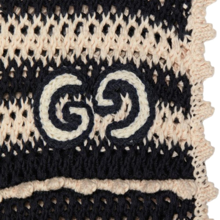 Crochet-knit Cotton Short Dress