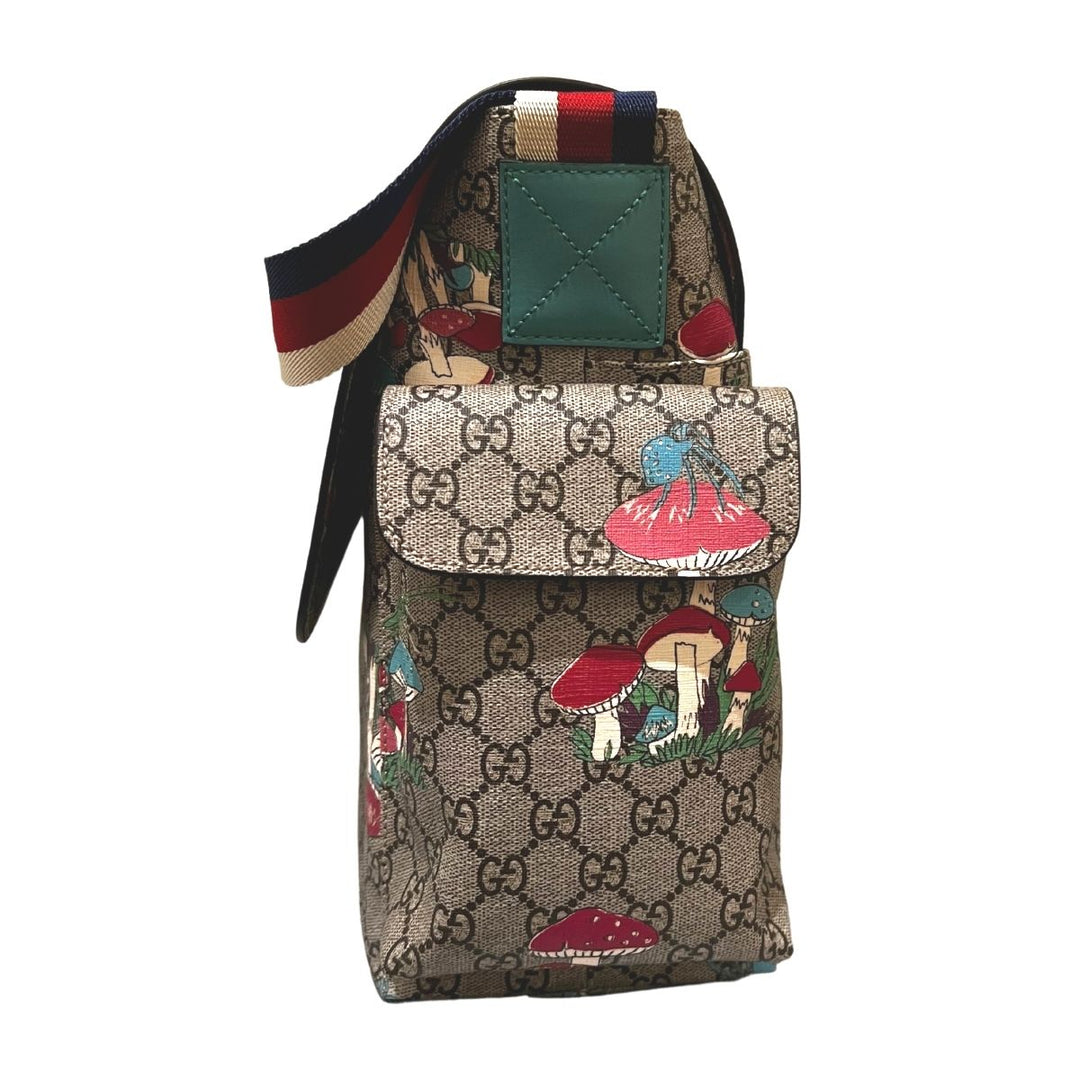 Supreme Mushroom-print Canvas Baby Diaper Changing Bag