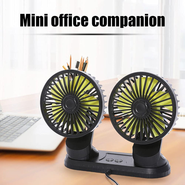 Dual Head Car Fan
