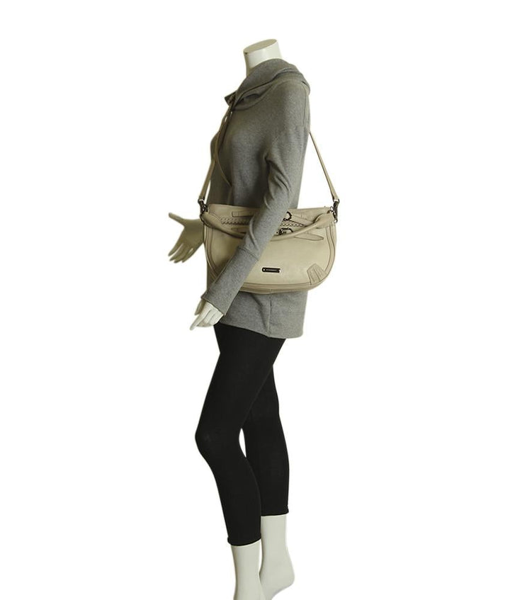 Burbe**y Small Waltham Ivory Leather 2-Way Bag