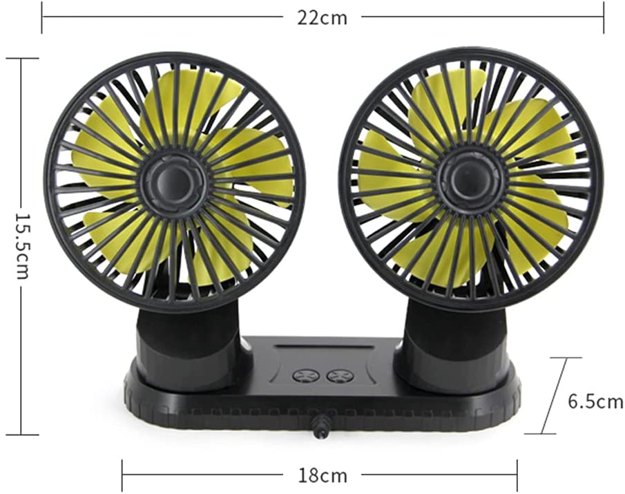 Dual Head Car Fan