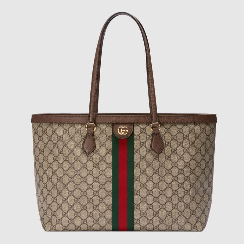 Ophidia GG Medium Tote In Beige & Ebony | G*G® US