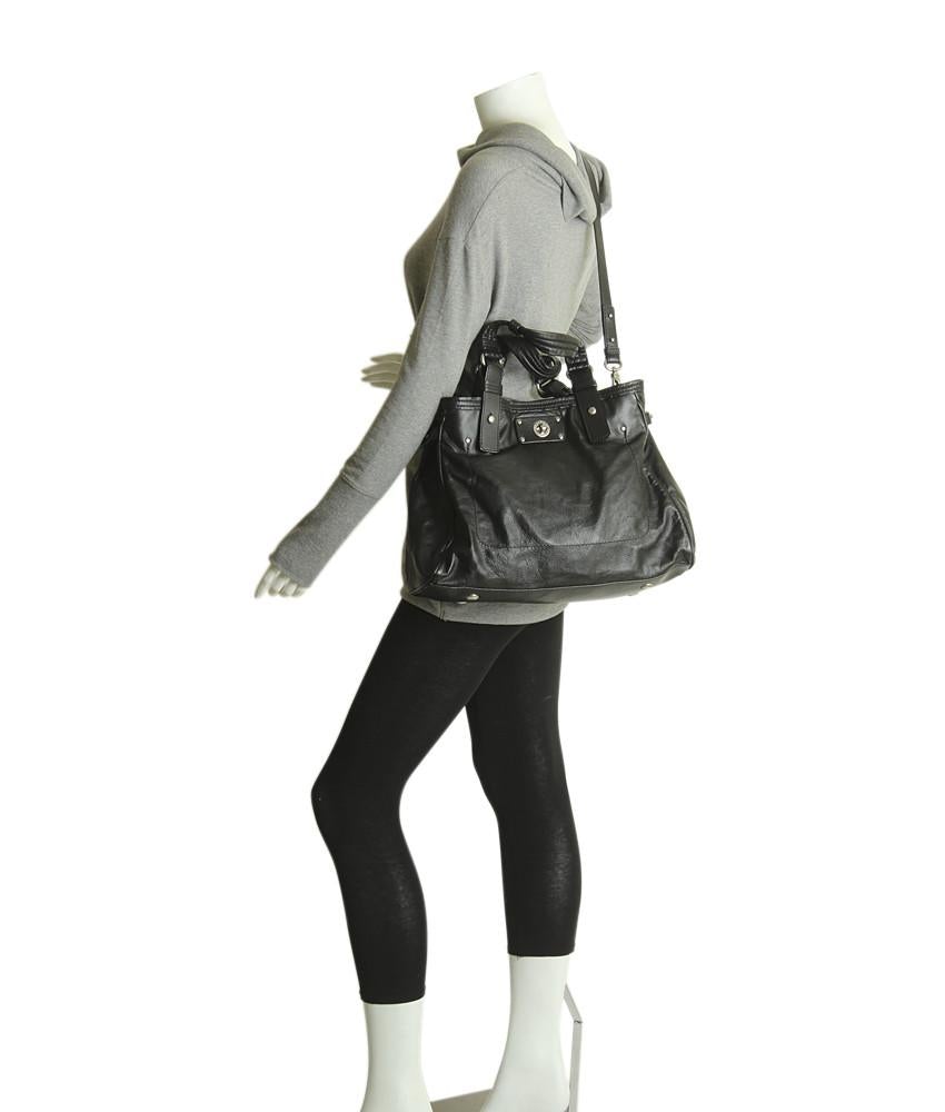 Marc Jacobs Lucy Black Leather Tote Bag