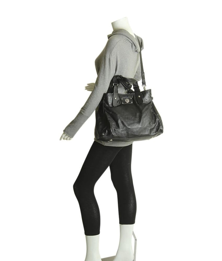 Marc Jacobs Lucy Black Leather Tote Bag