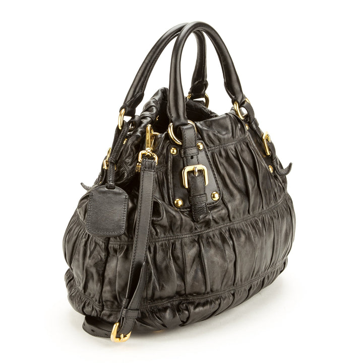 Prada Black Gauffre Tote (Indistinguishable)