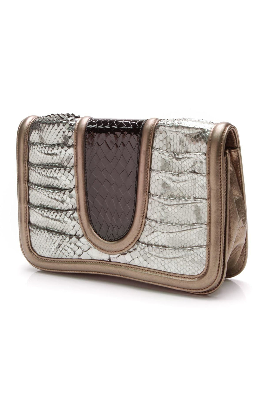 Python Clutch - Silver/Black