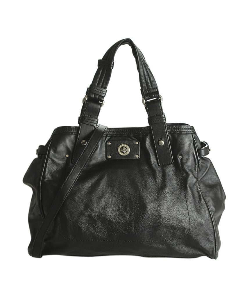 Marc Jacobs Lucy Black Leather Tote Bag