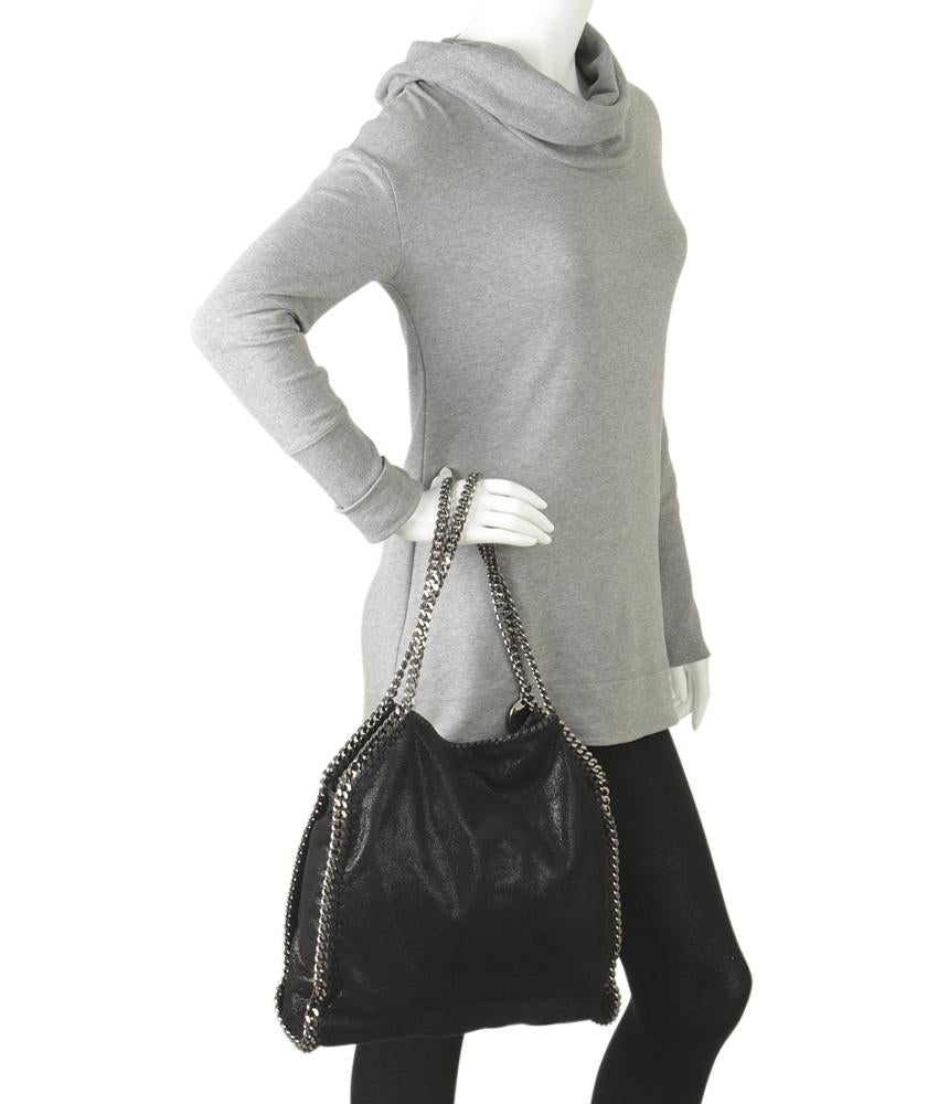 Stella McCartney Falabella Black Faux Leather Shoulder Bag