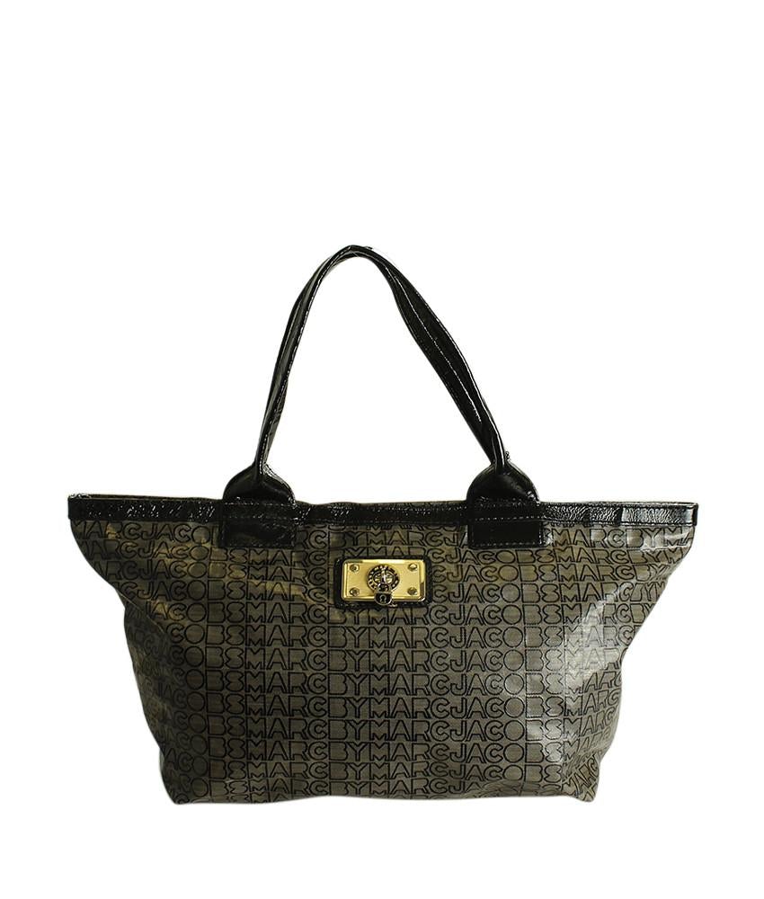 Marc By Marc Jacobs Logo Grey Monogram Tote Bag