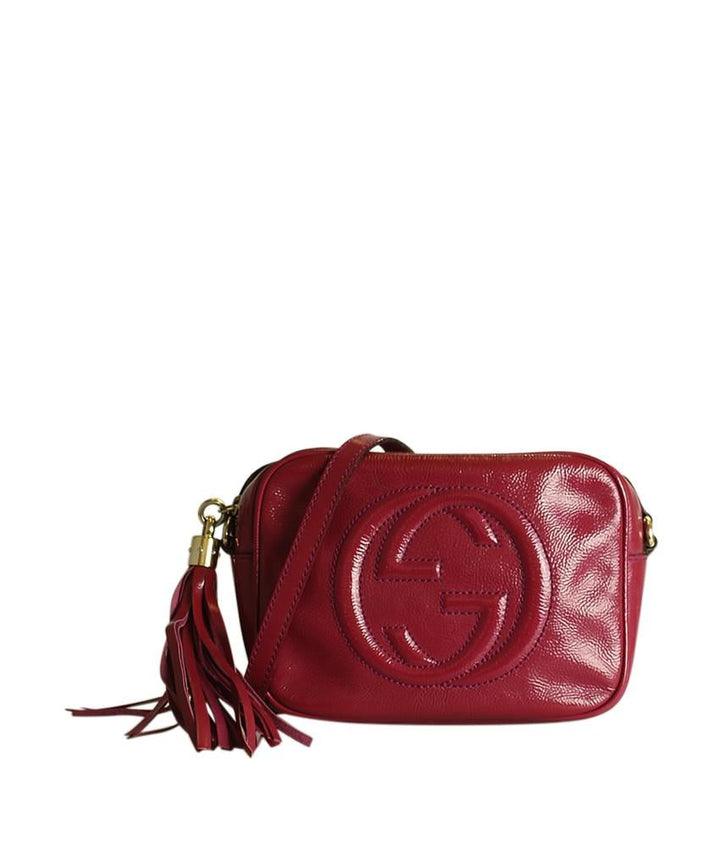 G*G 308364 Soho Disco Burgundy Leather Crossbody Bag