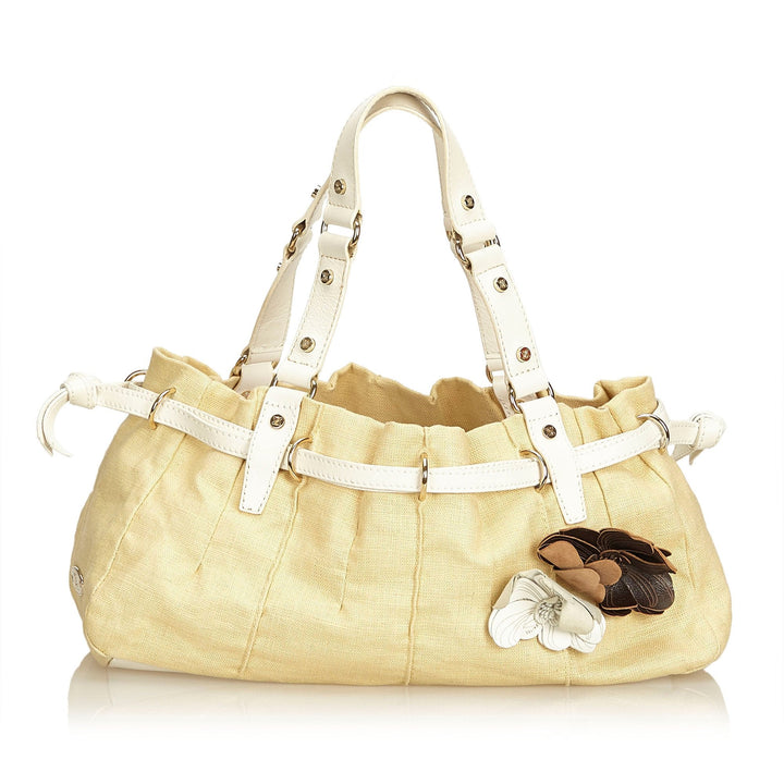 Pre-Loved Celine Brown Beige Canvas Fabric Tote Bag Italy