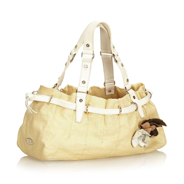 Pre-Loved Celine Brown Beige Canvas Fabric Tote Bag Italy