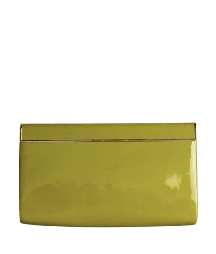 Jimmy Choo Cayla Green Patent Leather Clutch