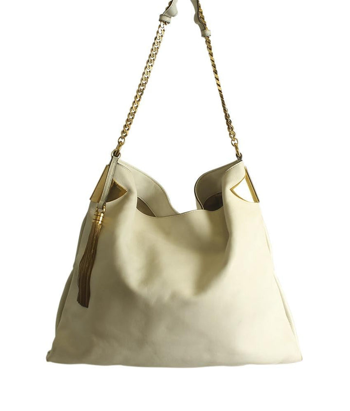 G*G 290681Cream 1970 Leather Hobo Bag
