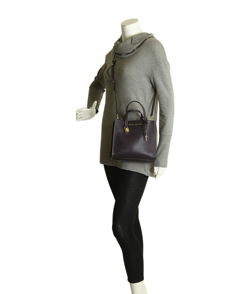 Marc Jacobs Mini Grind Purple Leather 2- Way Bag