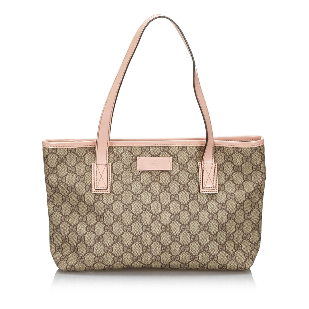Pre-Loved G*G Brown Beige PVC Plastic GG Tote Bag Italy