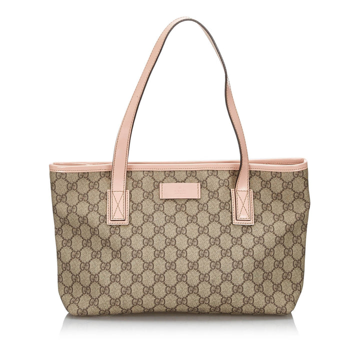 Pre-Loved G*G Brown Beige PVC Plastic GG Tote Bag Italy