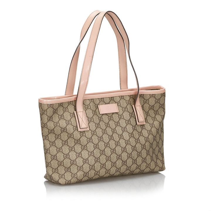 Pre-Loved G*G Brown Beige PVC Plastic GG Tote Bag Italy