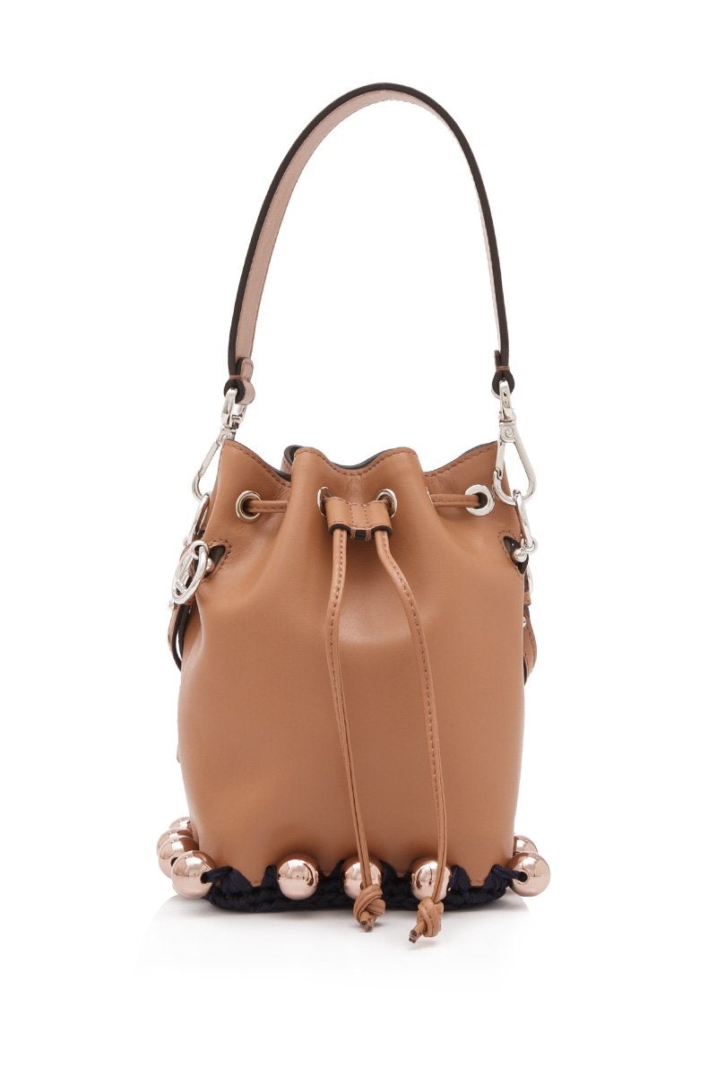 Pre-Loved Fendi Brown Light Calf Leather skin Mon Tresor Mini Bag Italy
